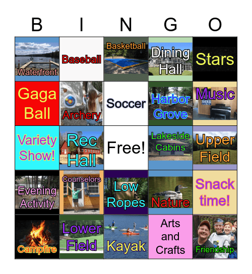 Camp Aranu'tiq Bingo! Bingo Card