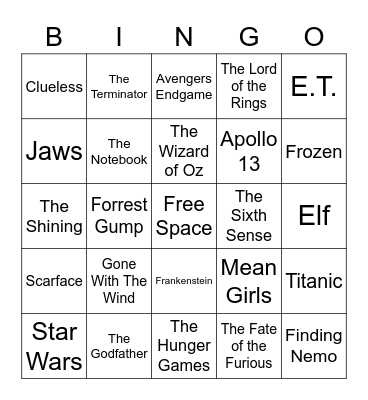 Alpha Phi Omega Bingo Card