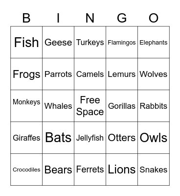 Alpha Phi Omega Bingo Card