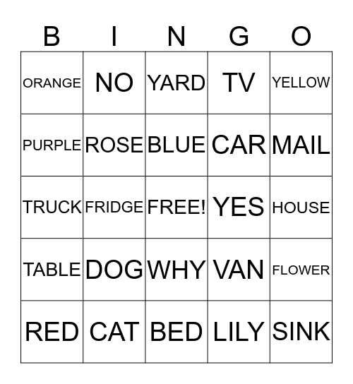 Who am I? Bingo Card