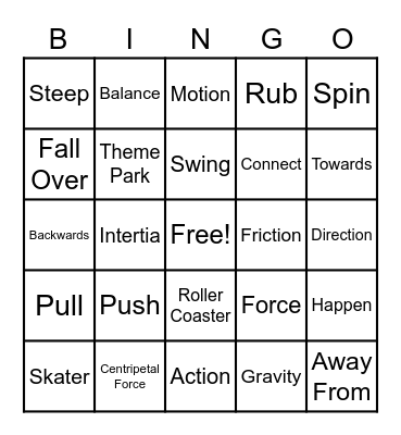 The Science of Fun Bingo Card