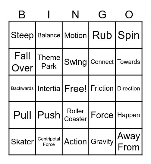 The Science of Fun Bingo Card