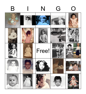 Baby Shower Bingo Card