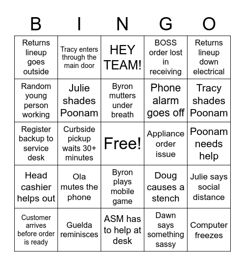 D31 Bingo Card