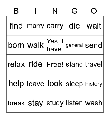 Smart Start 5 - History Bingo Card