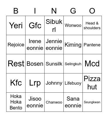 SKYROSE97 Bingo Card