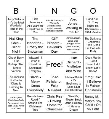 YES, IT IS XMAS Bingo Card