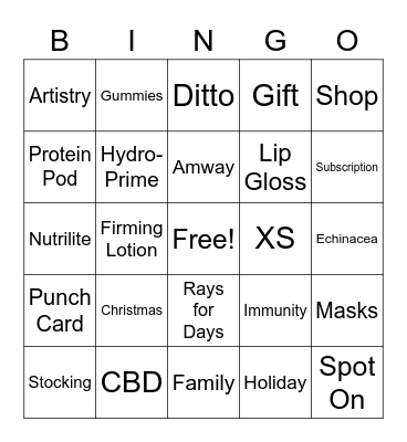 Holiday Bingo Card