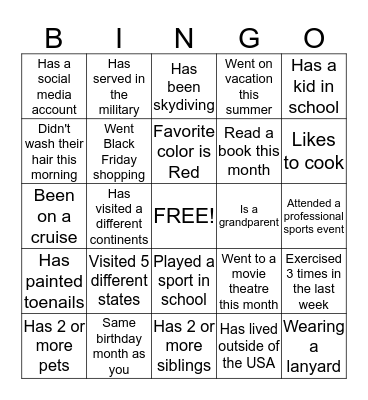 Bingo Card