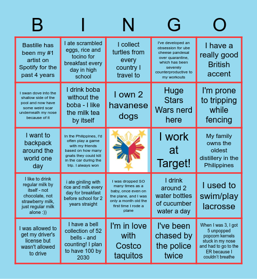 FSA Littles' Bingo! Bingo Card