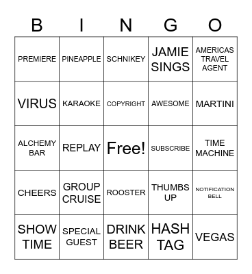 SHARON AT SEA TRAVEL BINGO Card