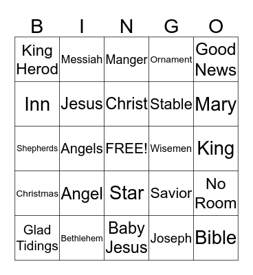Christmas Bingo Card