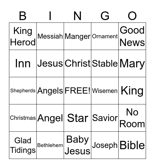 Christmas Bingo Card