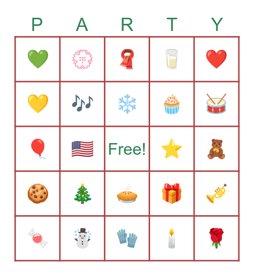 Christmas Bingo! Bingo Card