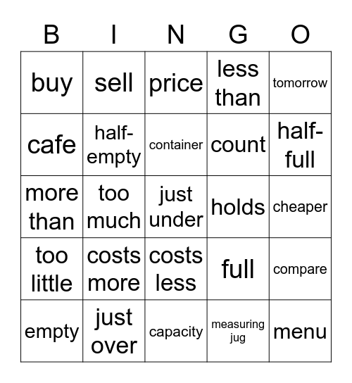 Revision 11/16 to 11/18 Bingo Card