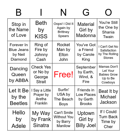 CTS Shazingo Game 1 Bingo Card