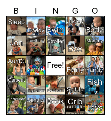 Jonathan Bingo Card