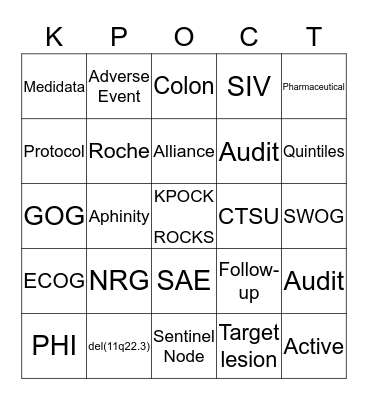 KPOCT ROCKS Bingo Card