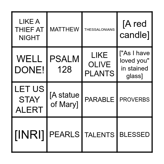 SHINGO Bingo Card