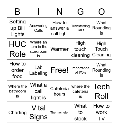 RTU TECH Teaching Bingo Card