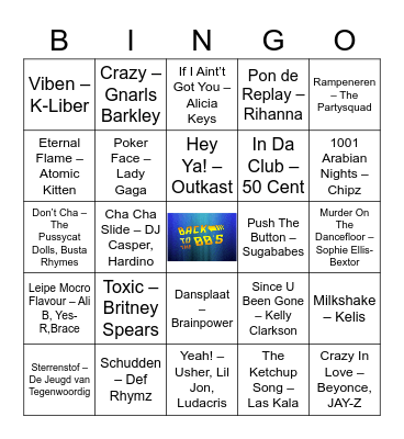 Back to the zero's Bingo Card