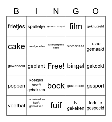 ZOEK IEMAND DIE ... Bingo Card