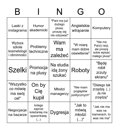 czesio Bingo Card