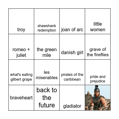 fav movies Bingo Card