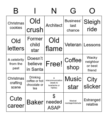 Hallmark Bingo Card