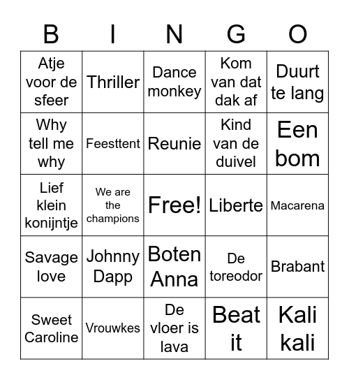 Kampenellies Bingo Card