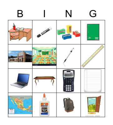 La escuela Bingo Card