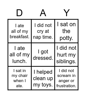 Today I Had A Great... Bingo Card