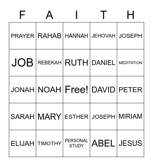 STRENGTHEN YOUR Bingo Card