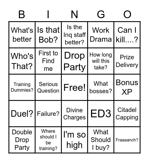 XXXLibXXX Bingo Card