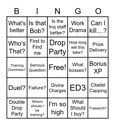 XXXLibXXX Bingo Card