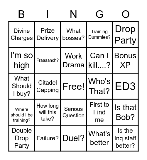 XXXLibXXX Bingo Card
