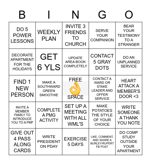 RUPERT ZONE Bingo Card