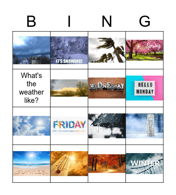 El tiempo y más Bingo Card