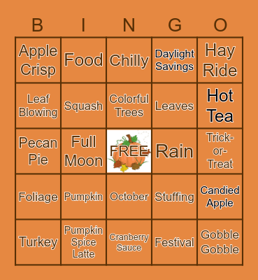 FALL Bingo Card