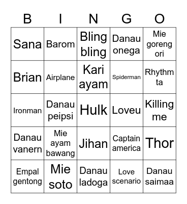 MSANAxSC Bingo Card