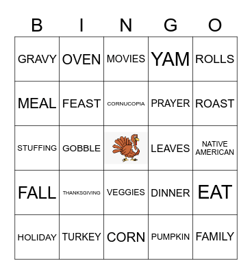 Business as UNusual Thanksgiving Bingo Card