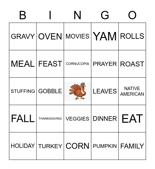 Business as UNusual Thanksgiving Bingo Card