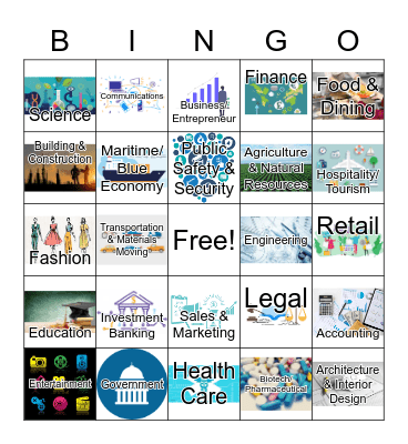 Career Industries Bingo Card