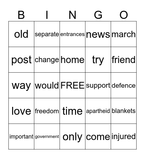 "I AM A READERLYMPIAN!" Bingo Card