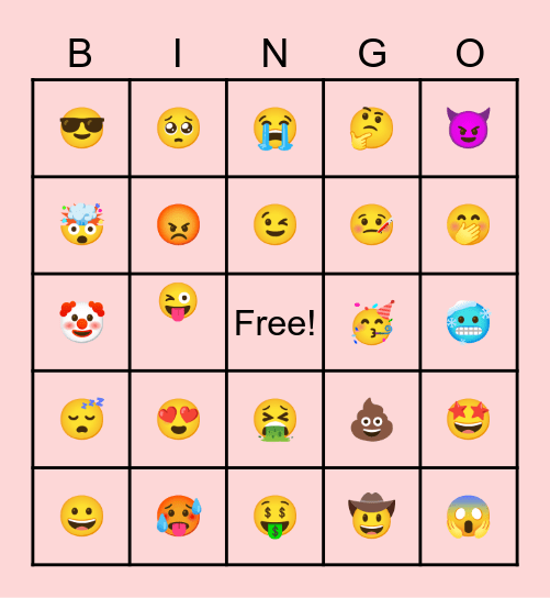 EMOJI BINGO Card