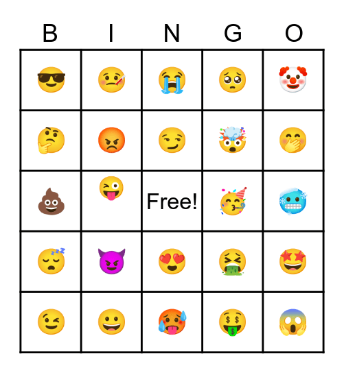 EMOJI BINGO Card
