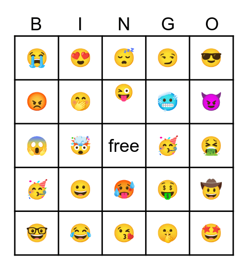 EMOJI BINGO Card