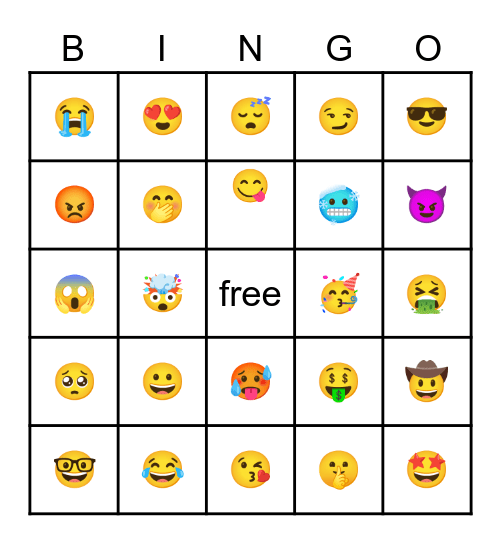 EMOJI BINGO Card