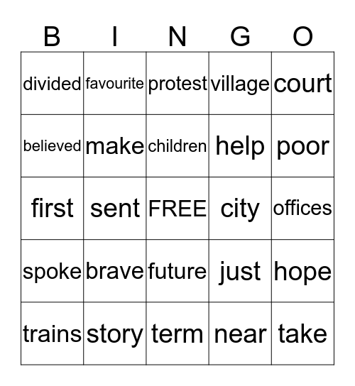 "I AM A READERLYMPIAN!" Bingo Card