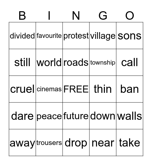"I AM A READERLYMPIAN!" Bingo Card